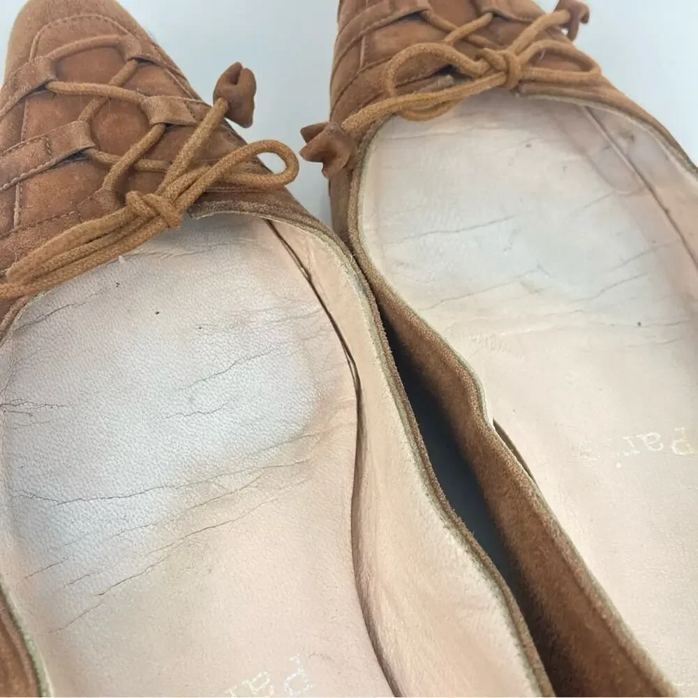 CHRISTIAN LOUBOUTIN Brown Suede Leather Flats - Size 36/6